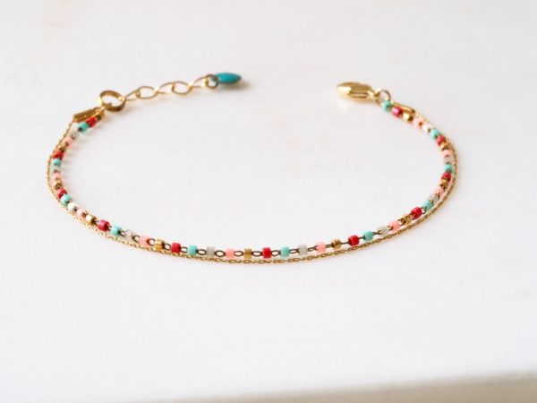 Bracelet multi rangs, perles japonaises