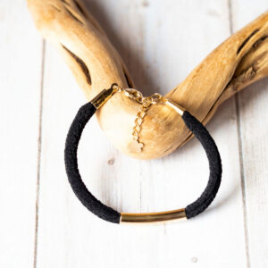 Bracelet japonais noir et doré