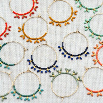 créoles verre émail