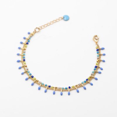bracelet double rangs, perles japonaises