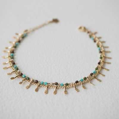 bracelet double rangs, perles japonaises