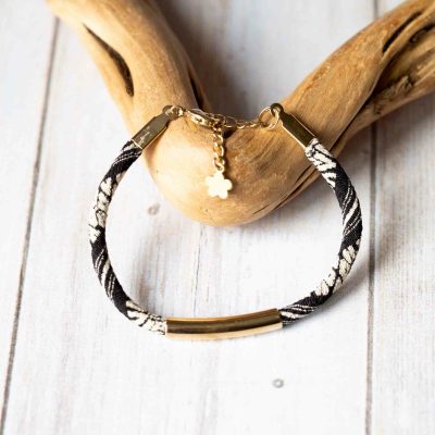 Bracelet japonais noir et blanc